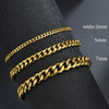 💫 Stainless Steel Punk Style Cuban Chain Bracelet Simple Fashion Jewellery Bracelet