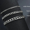 💫 Stainless Steel Punk Style Cuban Chain Bracelet Simple Fashion Jewellery Bracelet