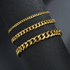 💫 Stainless Steel Punk Style Cuban Chain Bracelet Simple Fashion Jewellery Bracelet