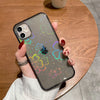 Cargar imagen en el visor de la galería, Fashion Gradient Laser Love Heart Leaf Pattern Case For iPhone