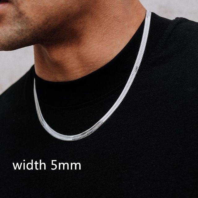 Rope Cuban Chain Necklace Men Fashion Stainless Steel Choker Link Chain Necklace For Men