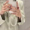 Korean Pearl chain Crossbody Case for iPhone