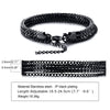 Load image into Gallery viewer, STYLISH STAINLESS STEEL BALI FOXTAIL CHAIN BRACELET FOR MEN DOUBLE FRANCO LINK CHAINS BRACELETS ARMBAND MALE JEWELRY