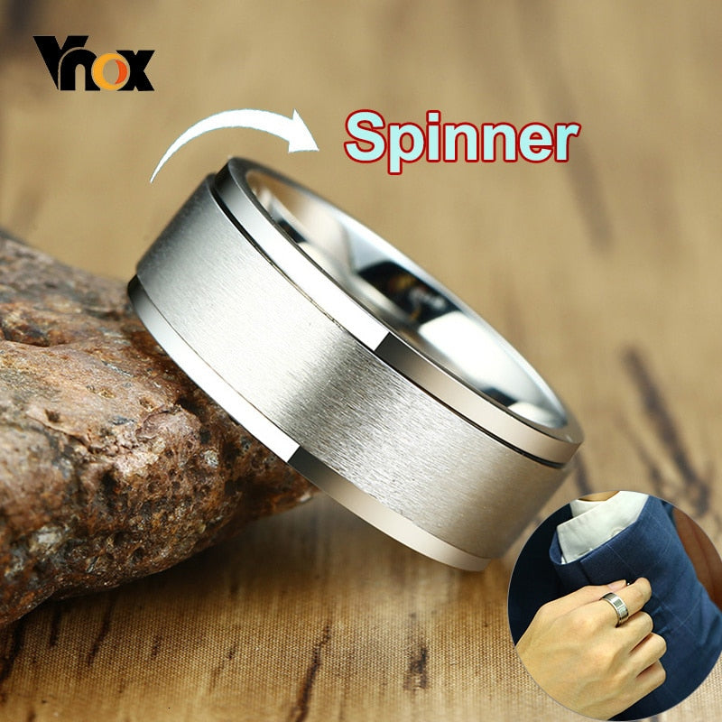 Vnox Spinner Ring for Men