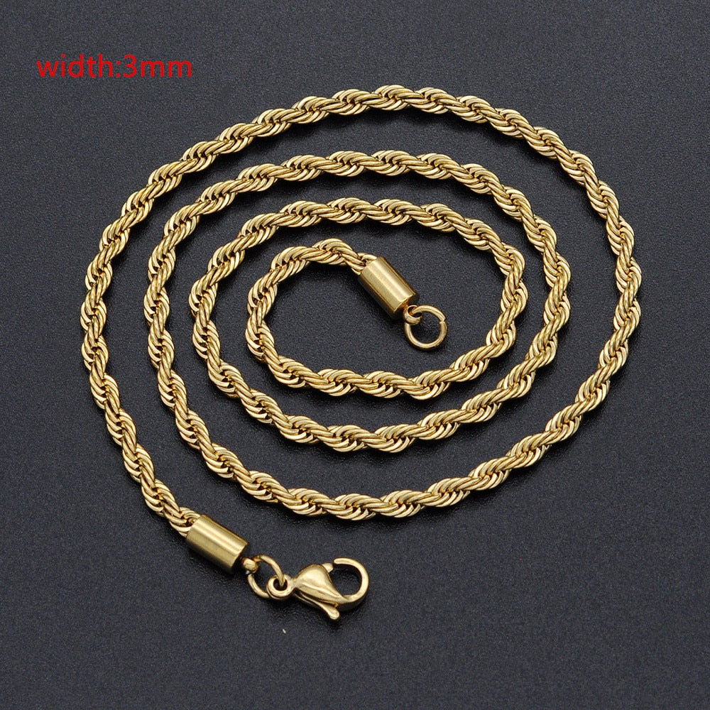 Figaro Cuban Chain Necklace For Men