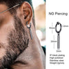 Kép betöltése a Galérianézegetőbe, Lightning Bolt Charm Hoop Huggie Silver Color Earrings for Men Stainless Steel Hinge Hoops Lightnings