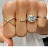 Crystal Knuckle Anti Evil Eye Ring Set