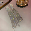Load image into Gallery viewer, Tassel Full Rhinestone Drop Earrings for Women