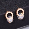 Zirc Rose Gold Earrings